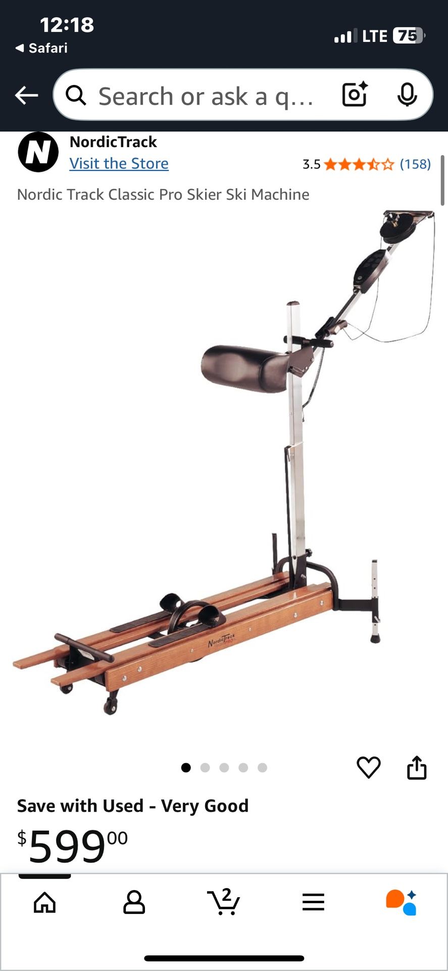 Free Retro NordicTrack Classic Pro Skier Ski Machine