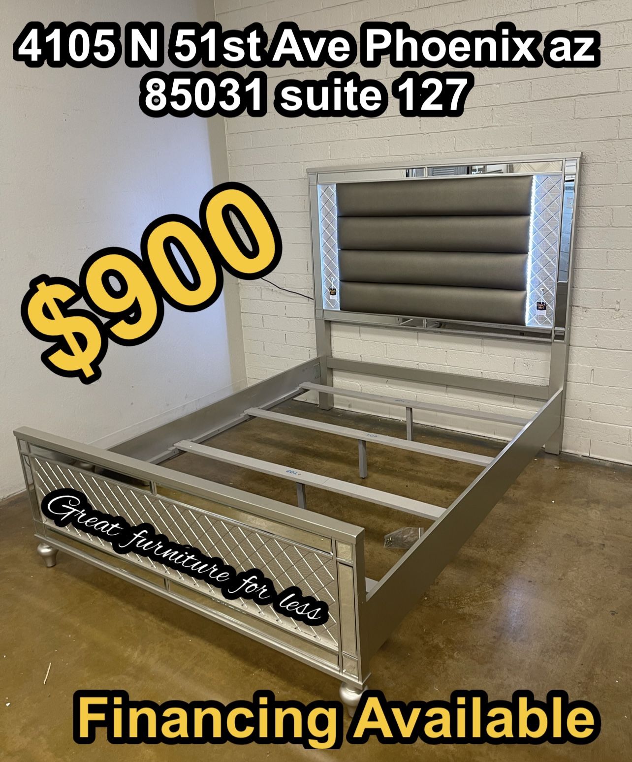 Queen Size Led Bed Frame Brand New