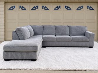 DELIVERY AVAILABLE  2 - piece gray sectional couch
