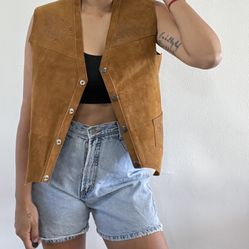 Vintage Leather/Western vest From The 1970s