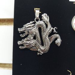 Stainless Steel Two Dragons 