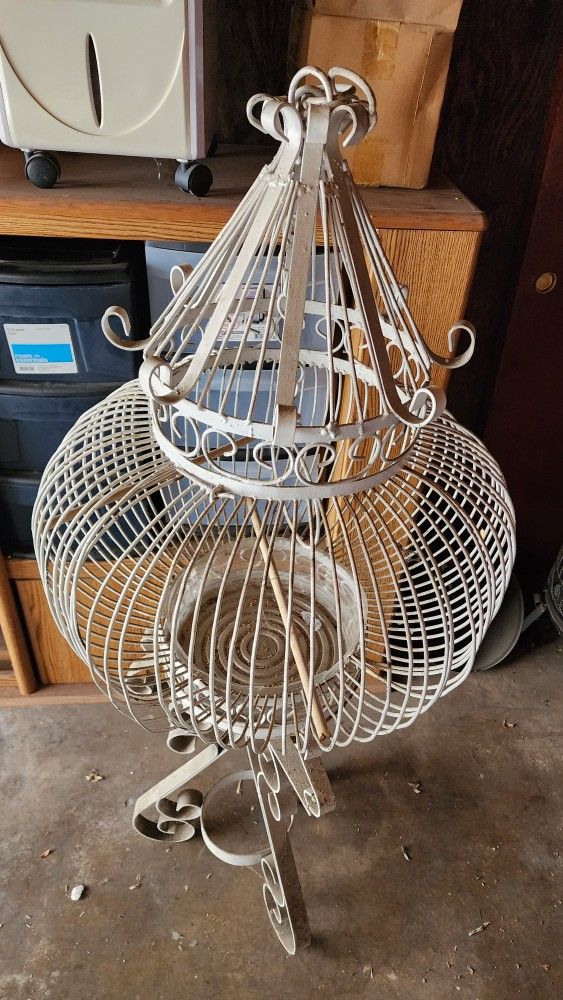 White Metal Bird Cage