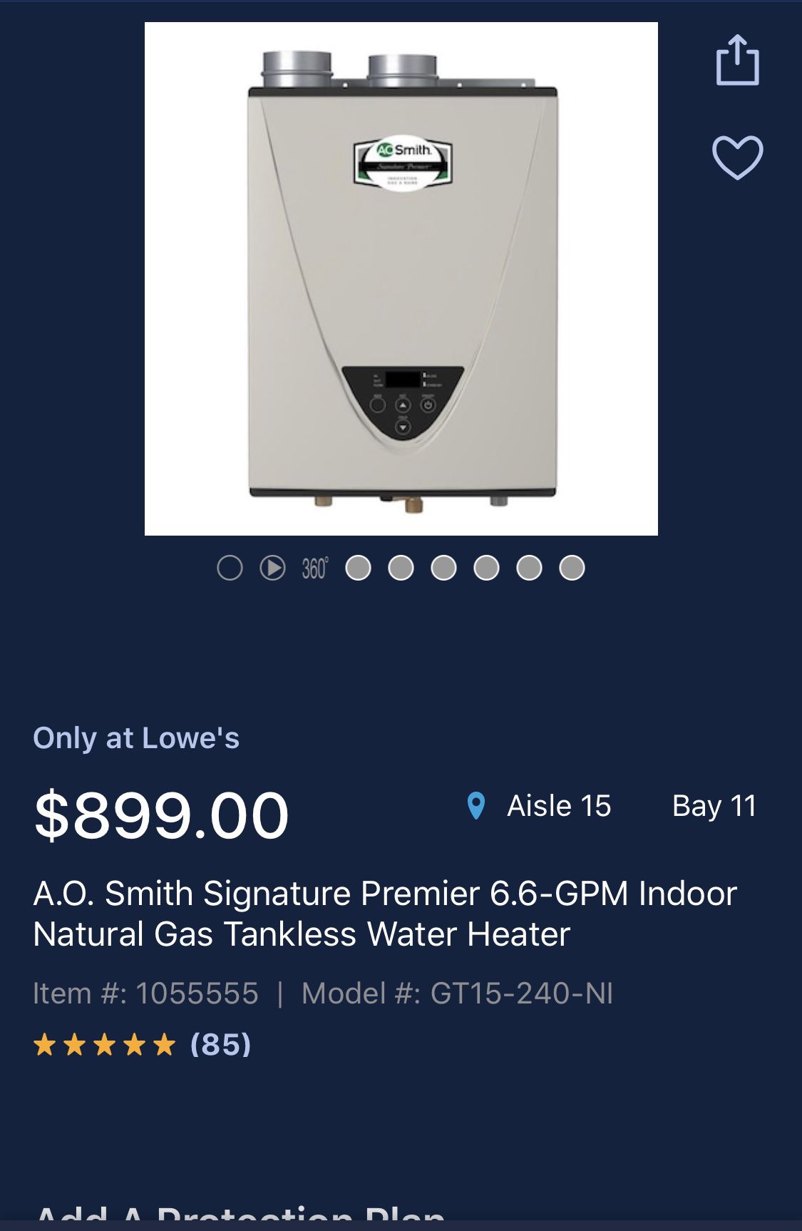 indoor Natural Gas tankless Water heater