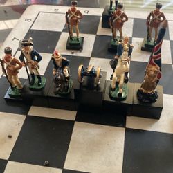 American War Of Independence Chess Pieces Full Set