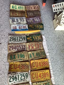 Illinois vintage vehicle license place collection. Some from 1950s there are 67 total view all pics