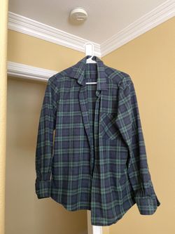 vintage blue/green flannel