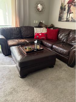 Leather sectional …so comfortable!