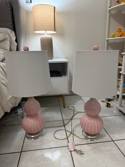 Set of Pink lamps