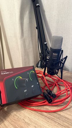 RØDE NT1 5th Gen Studio Bundle + Focusrite Scarlett Solo + PSA1 Boom Arm