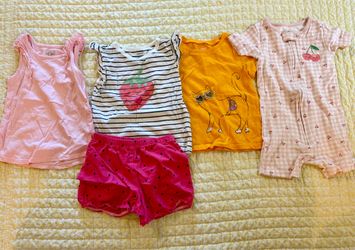 24 months toddler girl summer clothes set (5 items)