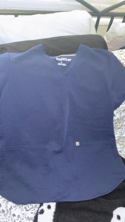 Fabletics Navy Blue Scrub Top Size Large