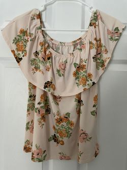 Off The Shoulder Pink Floral Size S