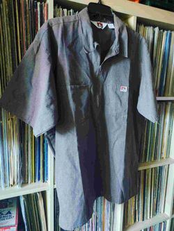 Vintage Ben Davis Half Zip Work Shirt Made In USA 50/50 Single Stitch / Talon Zipper Size XL Extra Large Early to Mid 1990's 90'-94' Era