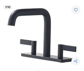 Black 2-handle central bathroom faucet