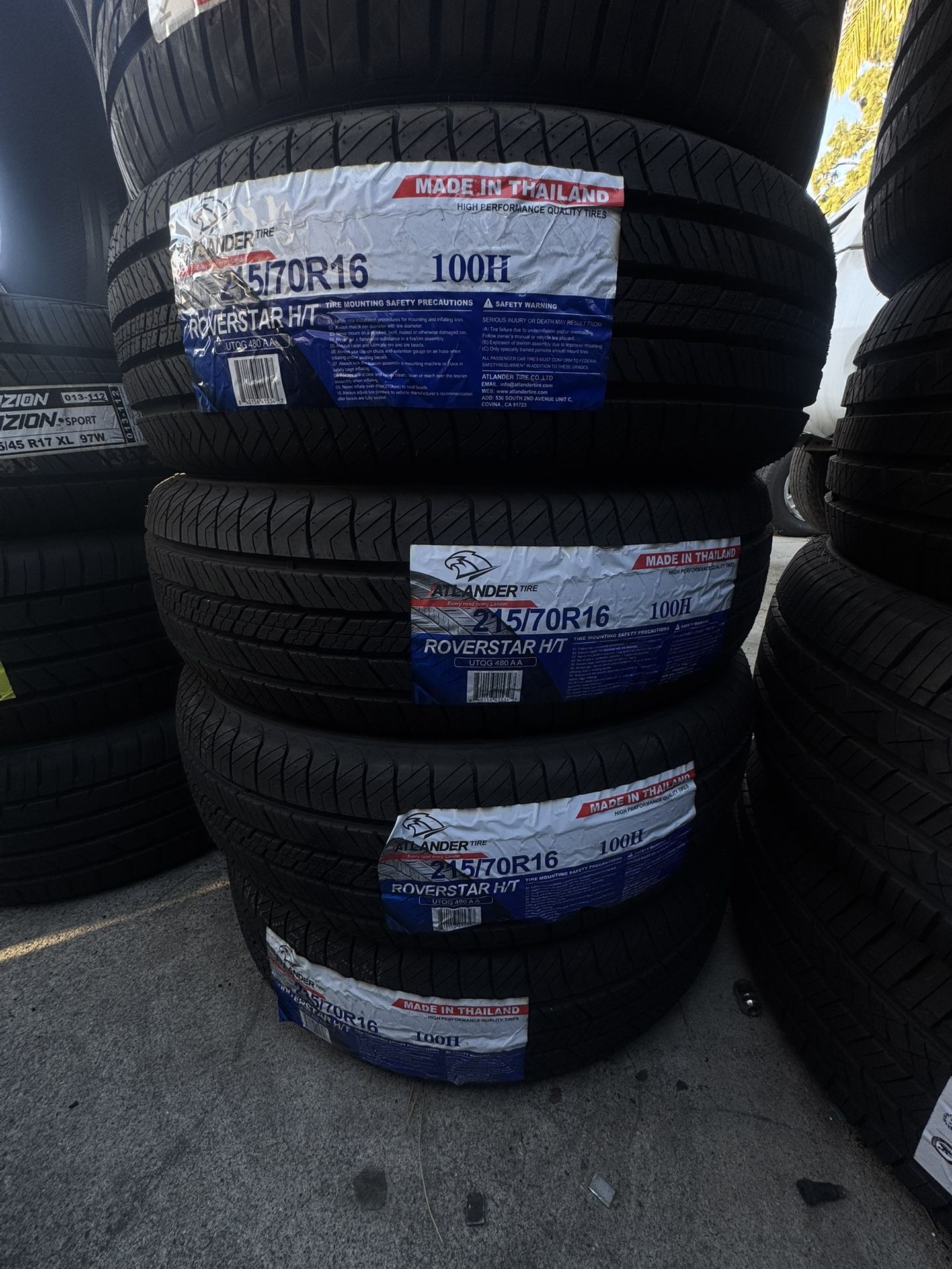 215/70/16 ATLANDER HT 4 New Tires Installed And Balanced