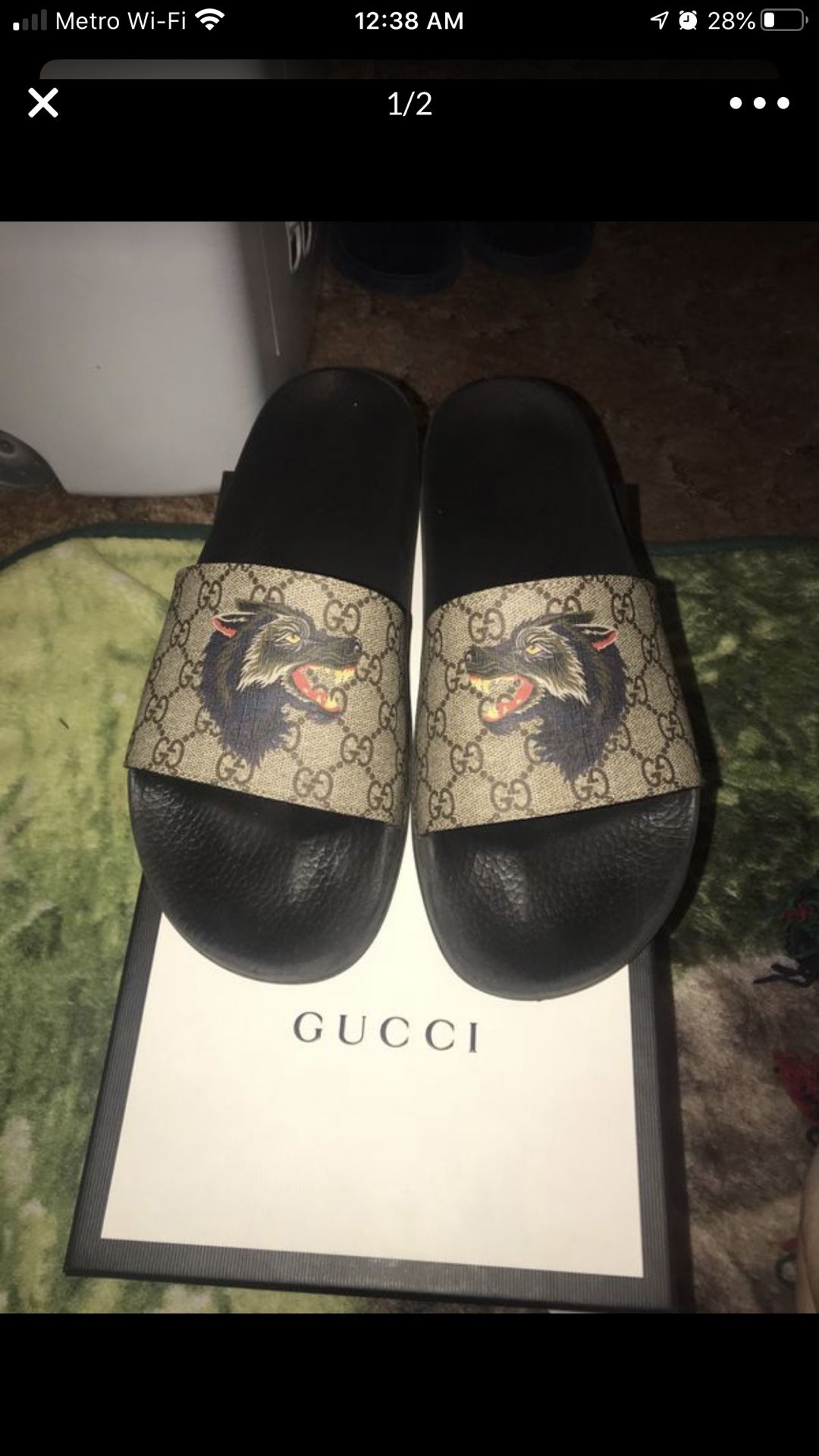 Gucci slides sz 12 used