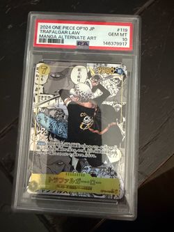 PSA 10 Trafalgar Law One Piece OP10 Manga Alt Art JP