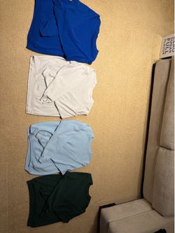 Men’s Premium Performance Long Sleeve Shirts (4-Pack) – Size Large