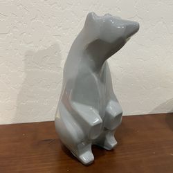 Vintage Grey Ceramic Bear