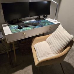 White Desk  and Chair 