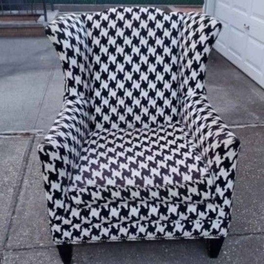 Black And White Armchair