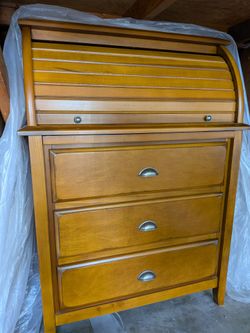 Pottery Barn Roll Top Secretary Desk / Dresser