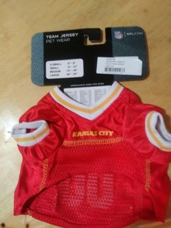 Team Jersey pet wear Kansas City Chiefs size xs