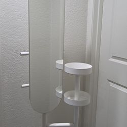 IKEA Lierskogen Valet Stand with Mirror (White) 