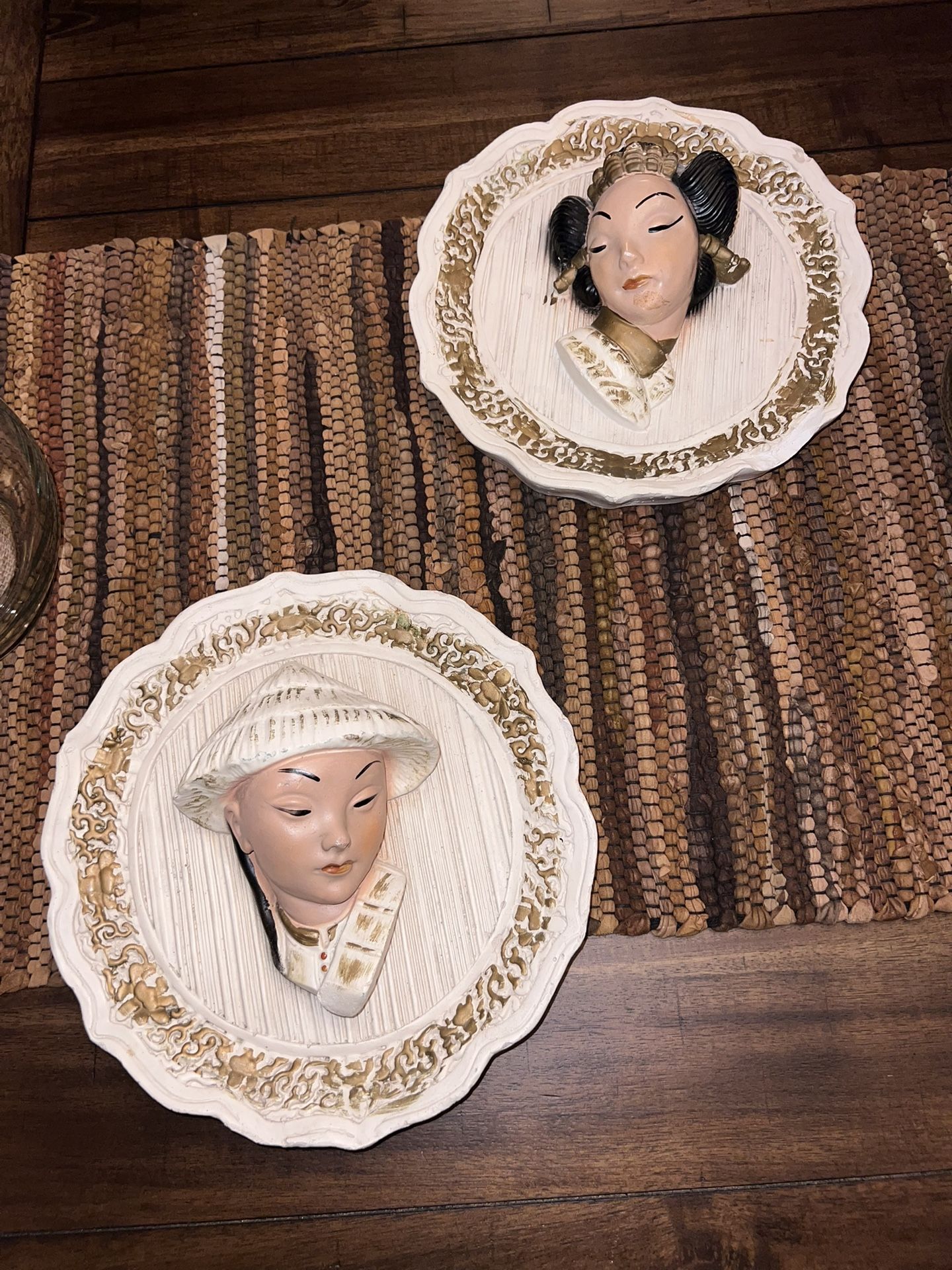 Vintage Asian Woman Plaque