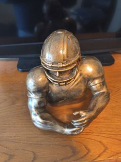 Bronze Football Player Statue Figurine