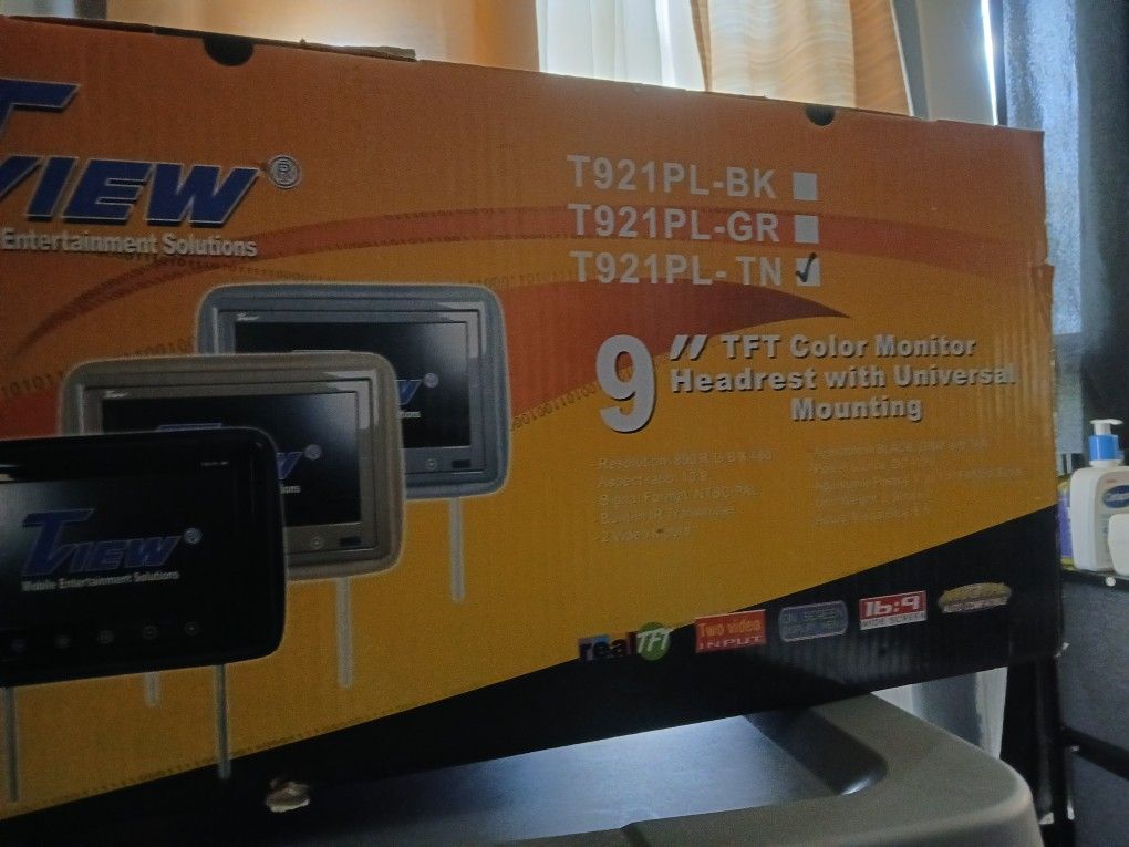 Tview 9inch Headrest Monitors Brand New Tan Color $110firm Price Pickup Only Serious Buyers Please Yes It Is Avaliable