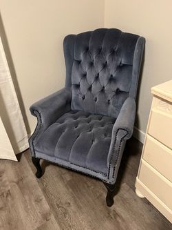 Blue Plush Decor Chair