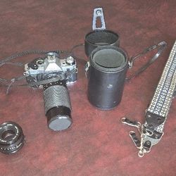 Cannon AE-1 Camera With** FREE*Added ZOOM LENS and  Shoulder Strap
