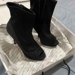 Aldo Black High Heel Boots New 