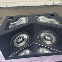 Two 10” Subwoofers With Custom Box