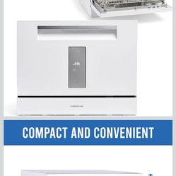 Farberware Compact 6-Place Setting Dishwasher - Portable Mini Countertop Dishwasher with 7 Wash Programs - Perfect for Small Spaces Like Apartment, Do