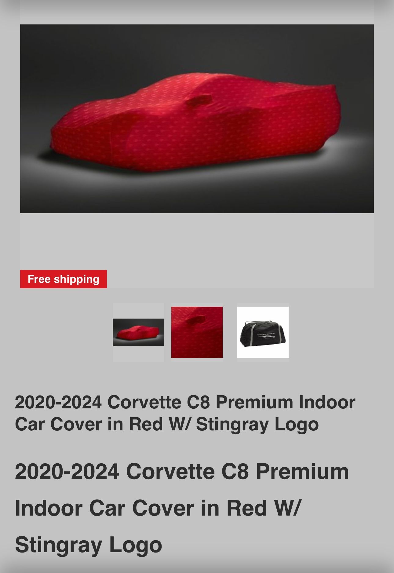 Corvette C8 Car Cover