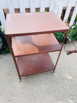 3-Tier Metal Rolling Cart with Wheels