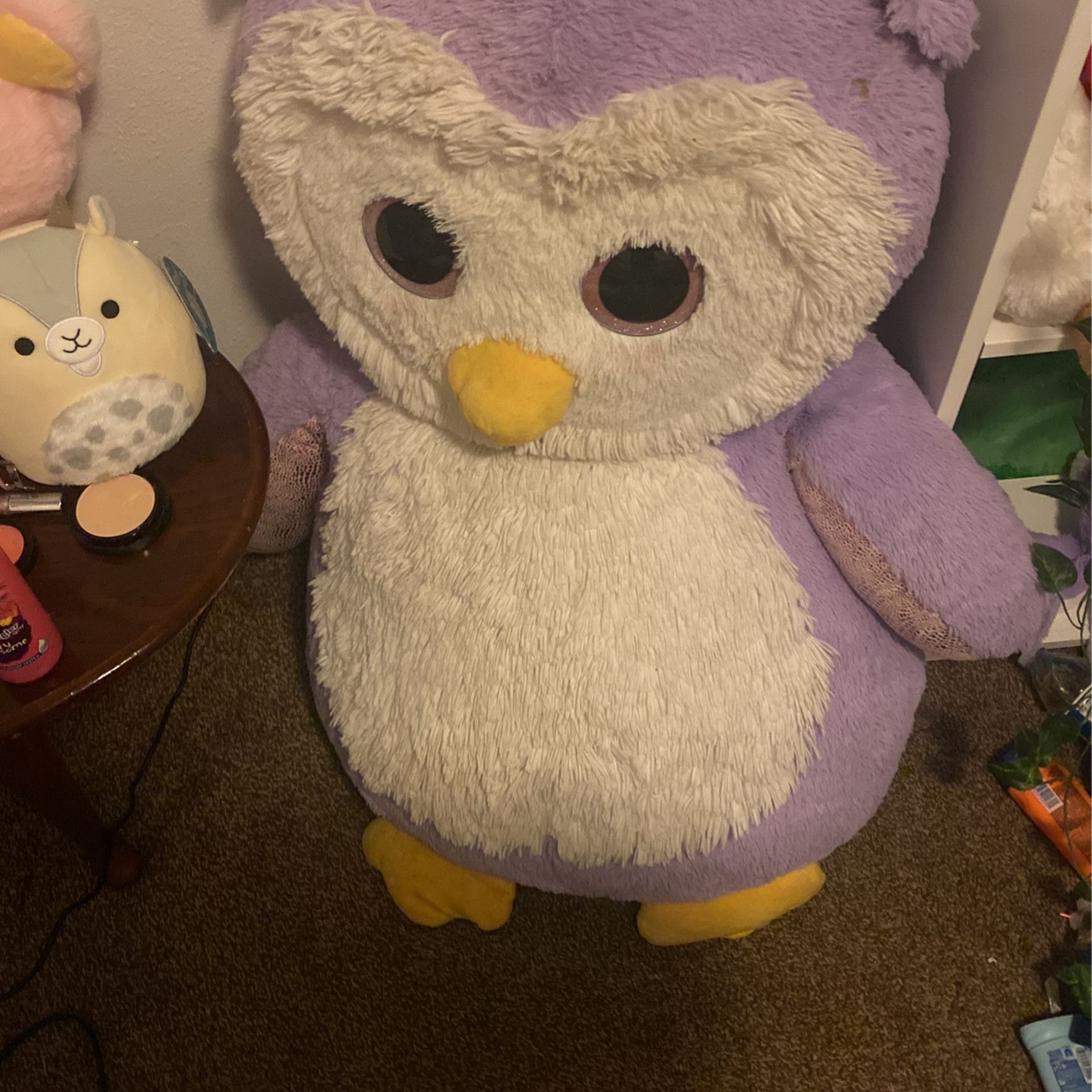 Giant Purple Owl XL beanie Baby