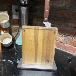 Schmit Brothers Arcadia Wood Knife Block from Crate and Barrel