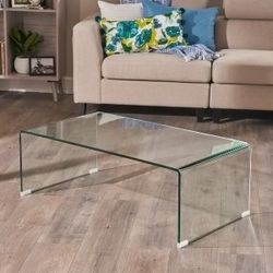 43”Coffee Table Tempered Bent Glass Shatter-Resistant ，$150