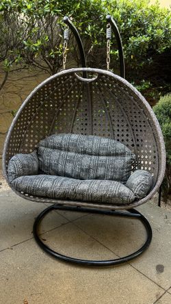 Double Hanging Egg Chair Swing Outdoor