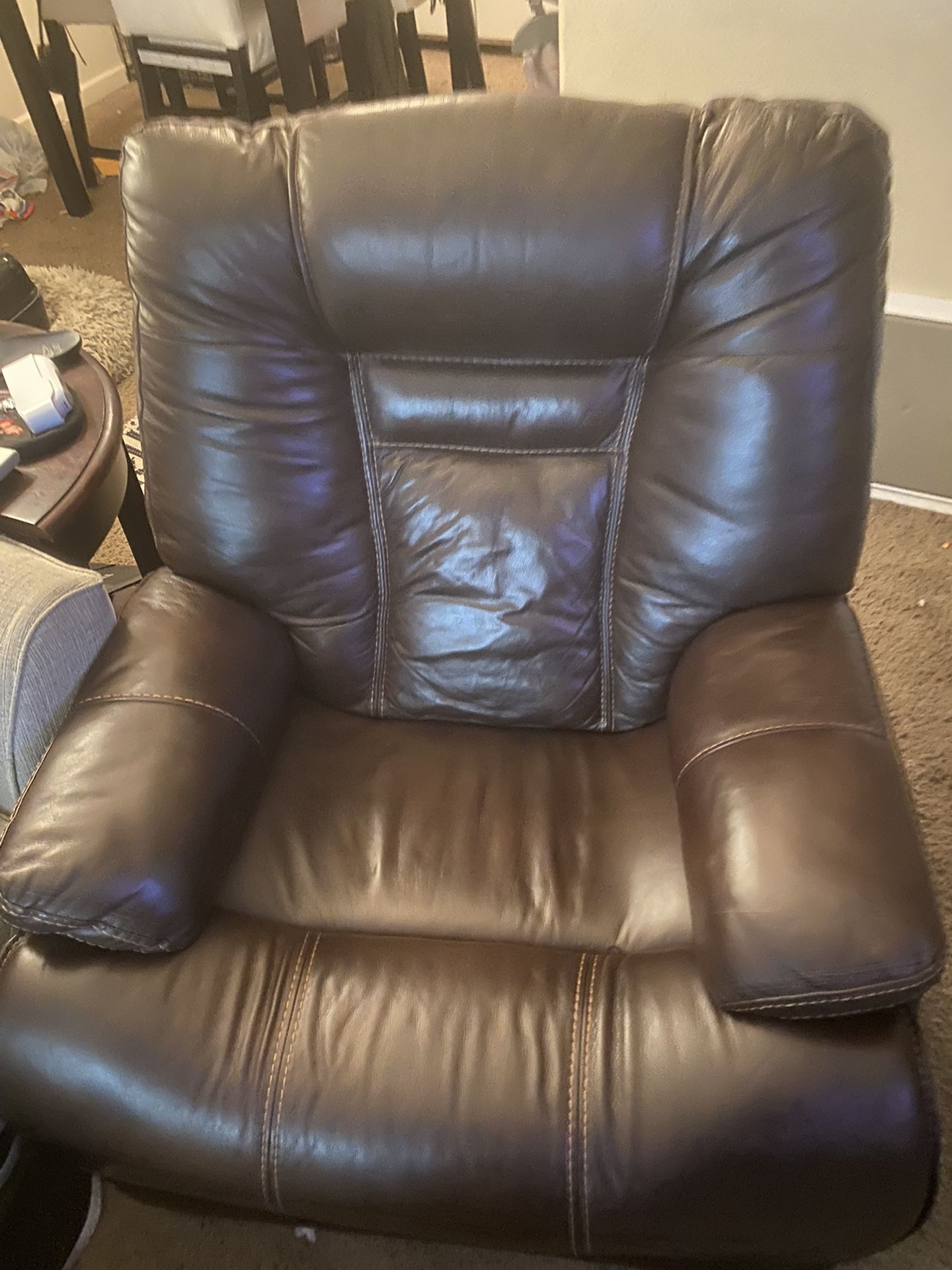 Brown Leather Recliner