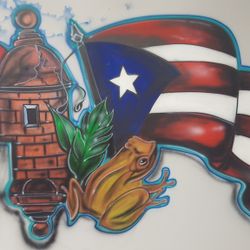 Murals painting artwork airbrush and brush
