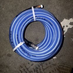 ATP Coiled Air Hose: 3/8 in Hose Inside Dia., Blue, Carbon Steel x Carbon Steel, MNPT x MNPT