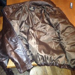 Brown leather jacket by Haband leather
