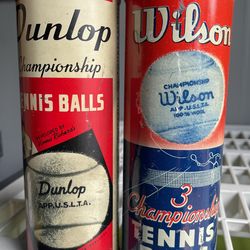 Two Cans Unopened Vintage Tennis Balls
