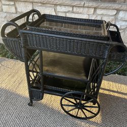 Vintage Wicker Cart