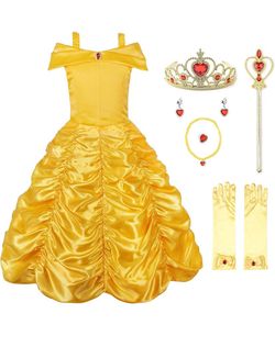 New JerrisApparel Princess Dress Off Shoulder Layered Costume for Little Girl