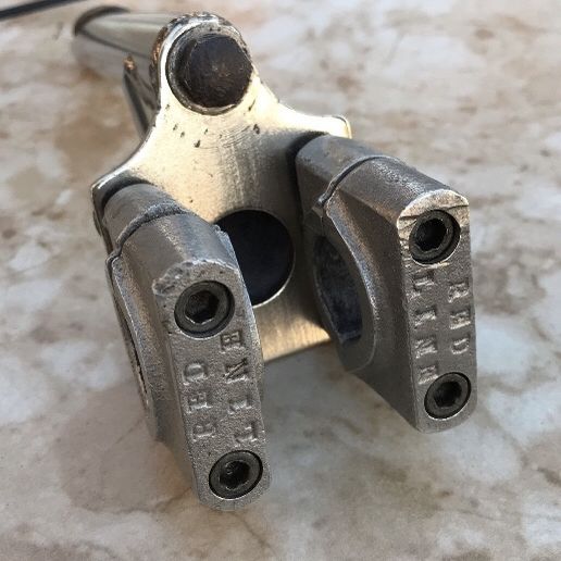 パーツ 70's Redline Double clump stem mint BMXmuseum.com For Sale / 70's Redline Double Clamp Stem OG